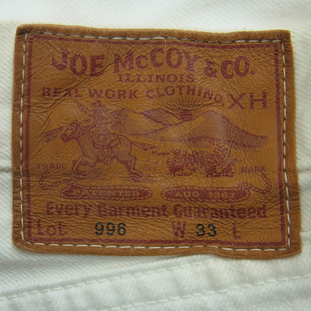 The REAL McCOY'S ザリアルマッコイズ MP21015 Lot.996 ホワイト デニム パンツ コットン 日本製 ホワイト系 W33【中古】