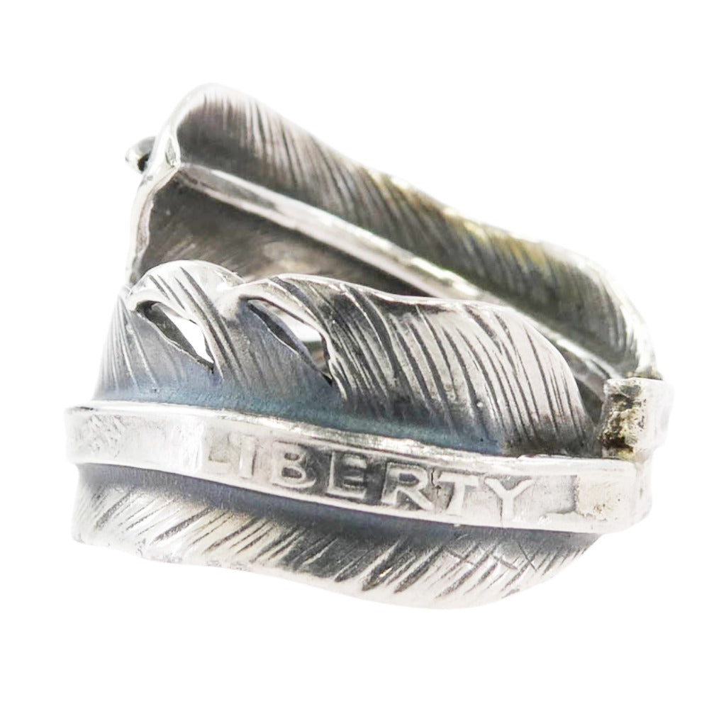 ノースワークス LIBERTY DOUBLE FEATHER リバティー ダブル フェザー リング シルバー系 20号【中古】