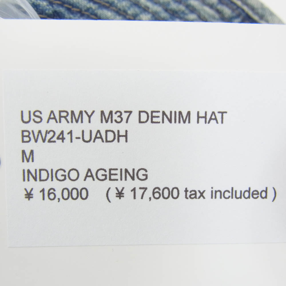 BOWWOW バウワウ BW241-UADH US ARMY M37 DENIM HAT ヴィンテージ加工 デニム ハット 帽子 インディゴブルー系【新古品】【未使用】【中古】