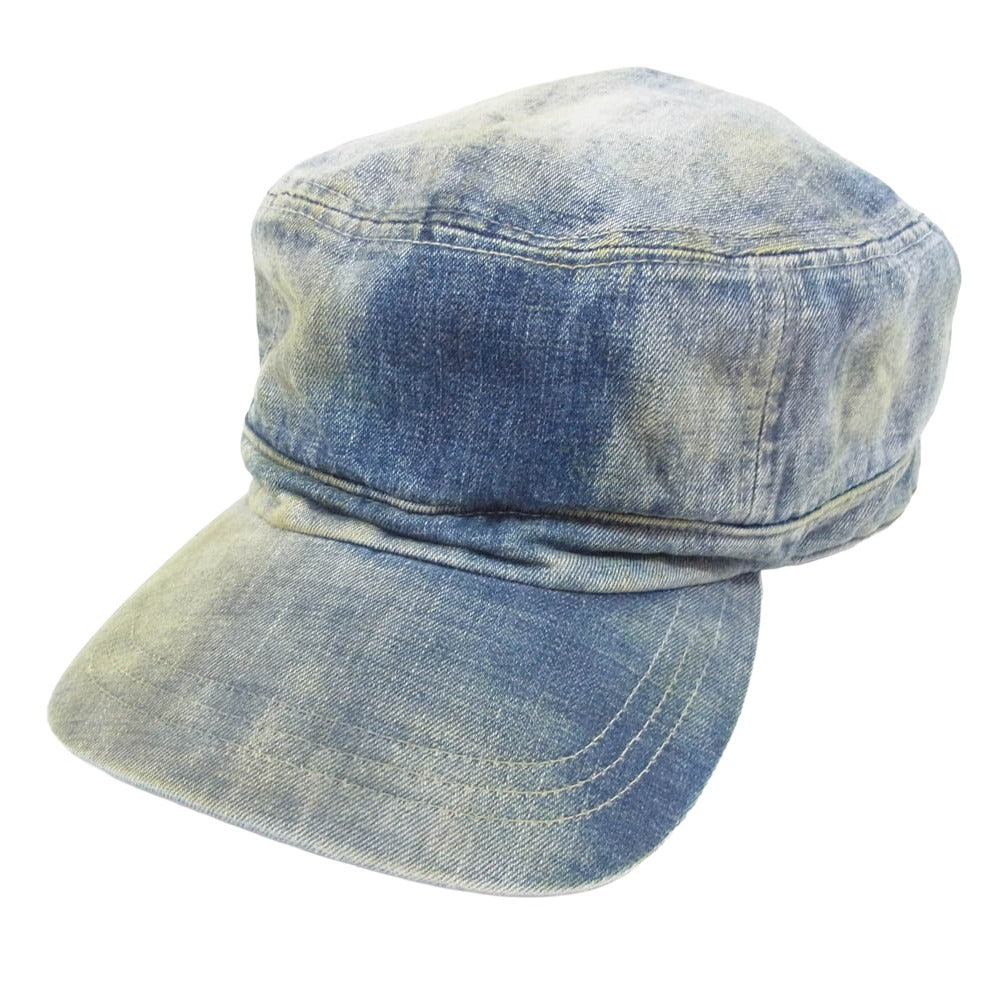THE H.W.DOG&CO. ザエイチダブリュウドッグアンドコー D-0015-V 1990s factory cap ヴィンテージ加工 インディゴ ファクトリーキャップ ワーク キャップ インディゴブルー系【美品】【中古】