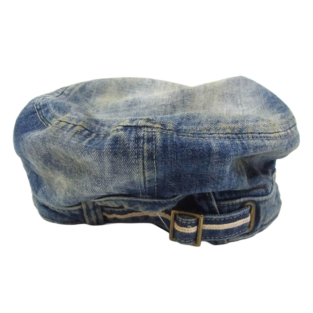 THE H.W.DOG&CO. ザエイチダブリュウドッグアンドコー D-0015-V 1990s factory cap ヴィンテージ加工 インディゴ ファクトリーキャップ ワーク キャップ インディゴブルー系【美品】【中古】