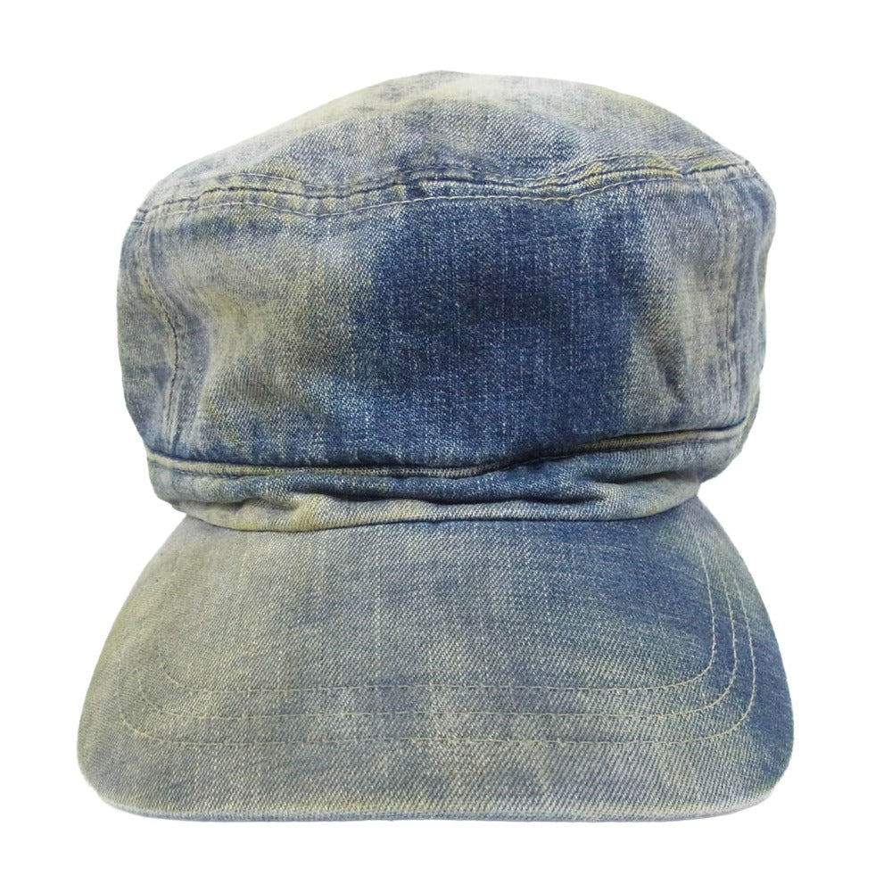 THE H.W.DOG&CO. ザエイチダブリュウドッグアンドコー D-0015-V 1990s factory cap ヴィンテージ加工 インディゴ ファクトリーキャップ ワーク キャップ インディゴブルー系【美品】【中古】