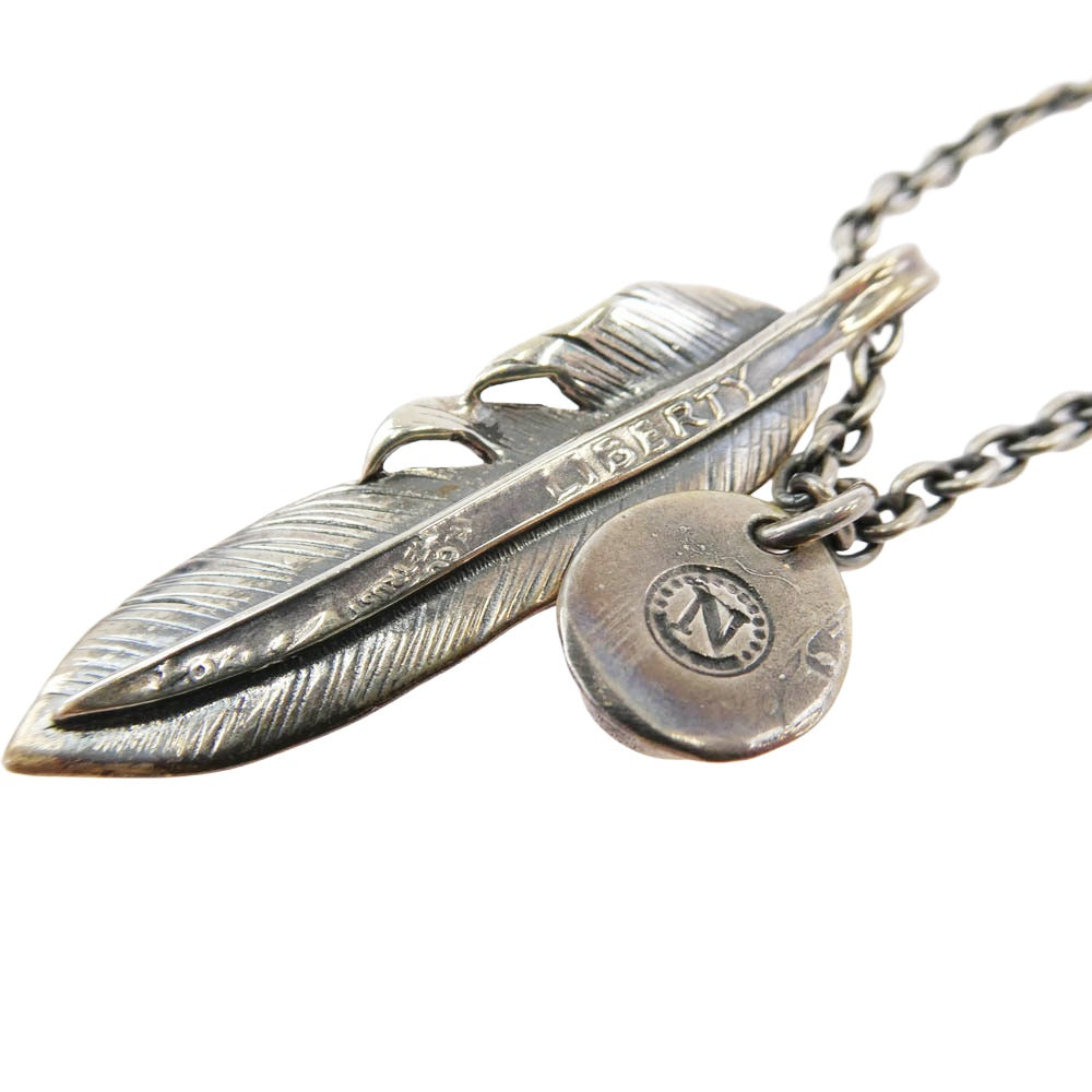 ノースワークス LIBERTY FEATHER リバティー フェザー ネックレス シルバー系 ブルー系【中古】