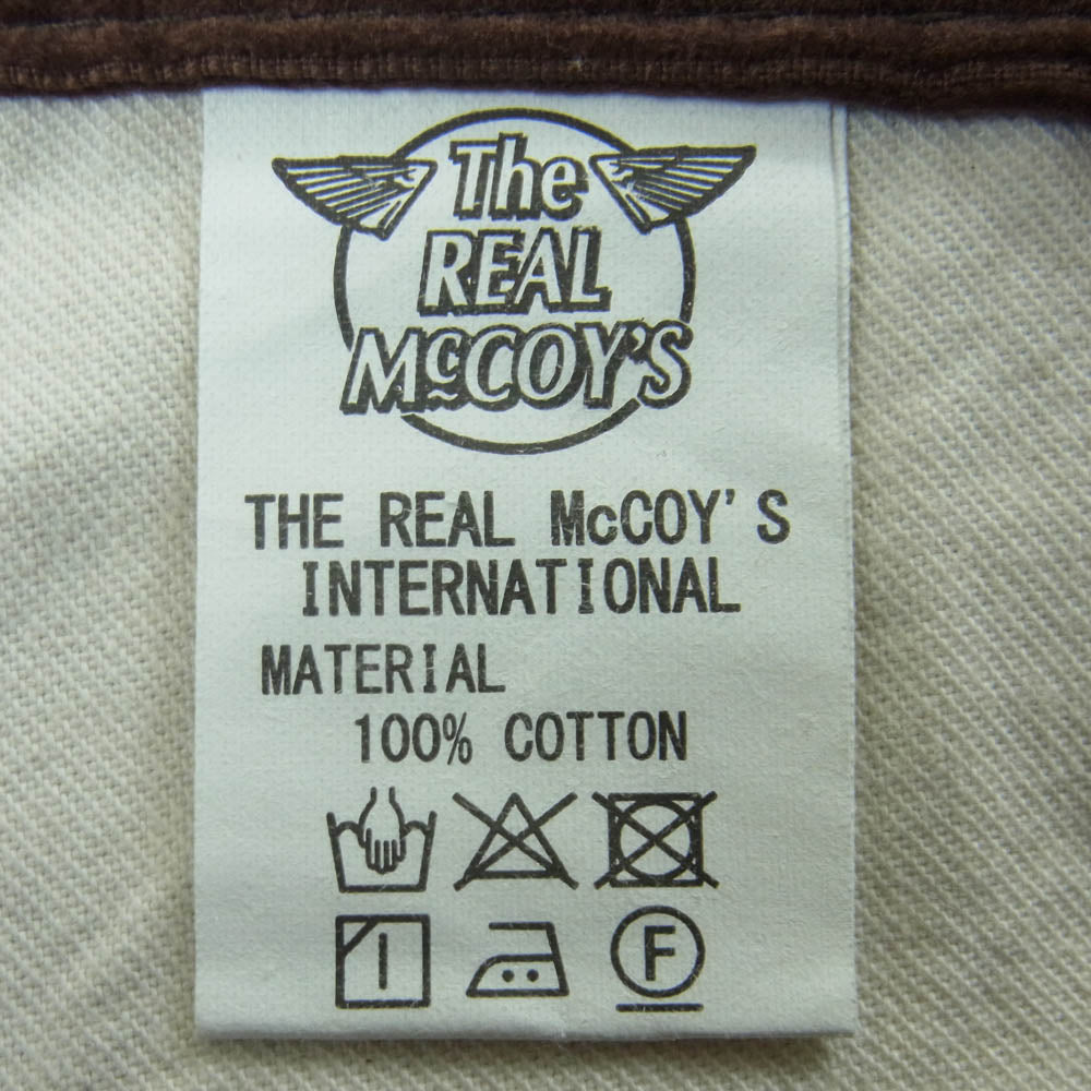 The REAL McCOY'S ザリアルマッコイズ MP22107 CORDUROY TROUSERS Lot. 906 コーデュロイ トラウザーズ パンツ ブラウン系 W34 L36【中古】