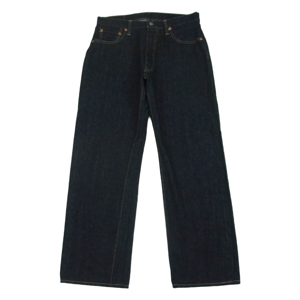 The REAL McCOY'S ザリアルマッコイズ MP17051 Lot. 001XX ホースハイド革パッチ デニム パンツ インディゴブルー系 W32 L36【美品】【中古】