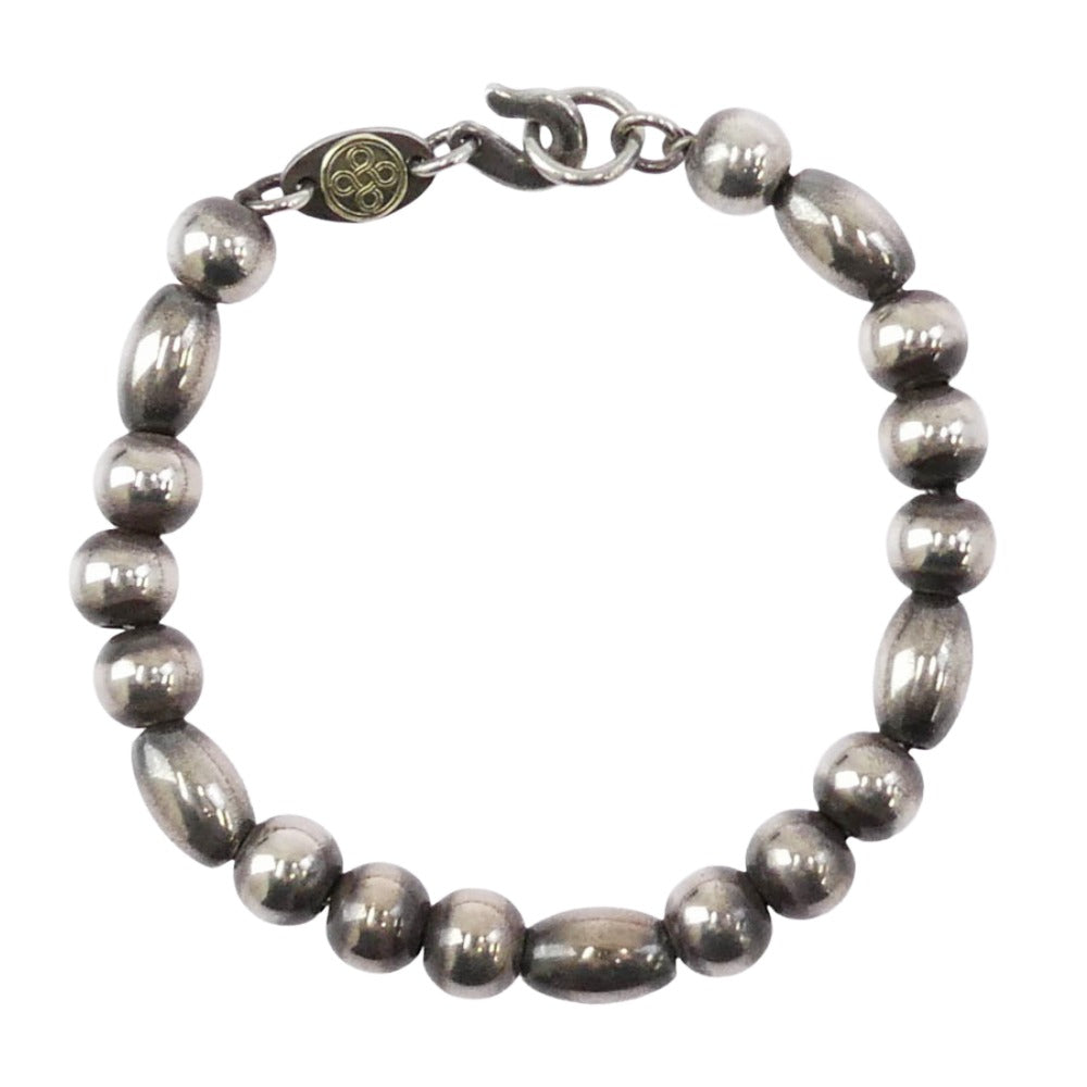 チョロス BEADS BRACELET 金メタル付き ビーズ ブレスレット シルバー系【中古】