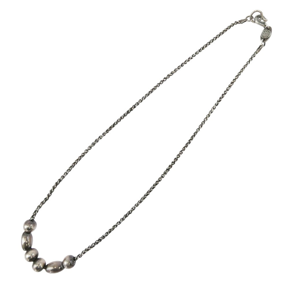 チョロス BEADS NECKLACE 金メタル付きビーズ ネックレス 45cm シルバー系【中古】