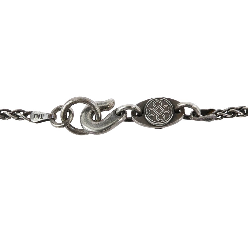 チョロス BEADS NECKLACE 金メタル付きビーズ ネックレス 45cm シルバー系【中古】