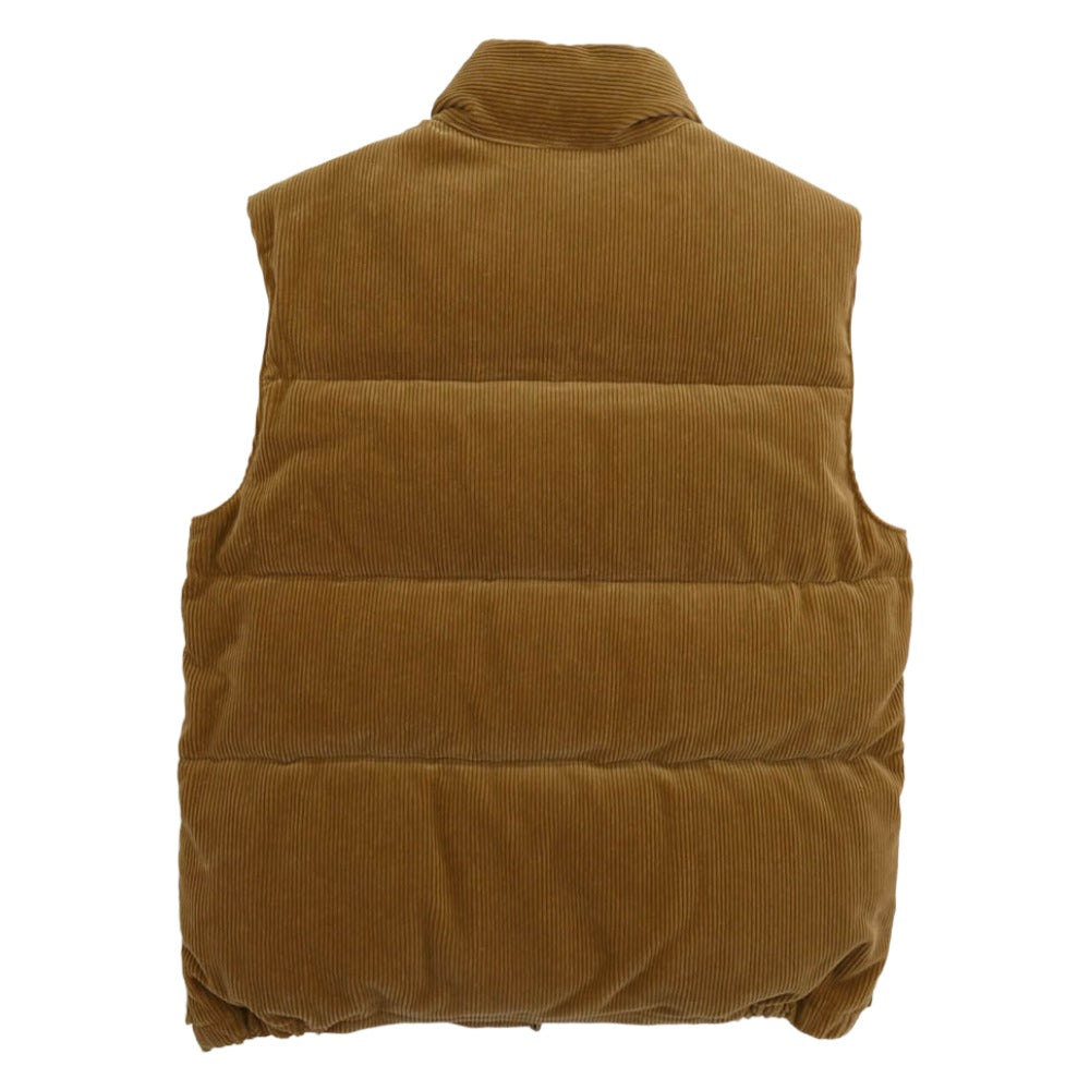 The REAL McCOY'S ザリアルマッコイズ MJ21124 CORDUROY DOWN VEST コーデュロイ ダウン ベスト ライトブラウン系 M【美品】【中古】