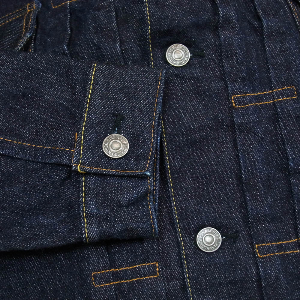 The REAL McCOY'S ザリアルマッコイズ MJ18030 LOT.001XXJ ホースレザーパッチ 2nd Type デニム ジャケット ホースレザーパッチ インディゴブルー系 38【美品】【中古】