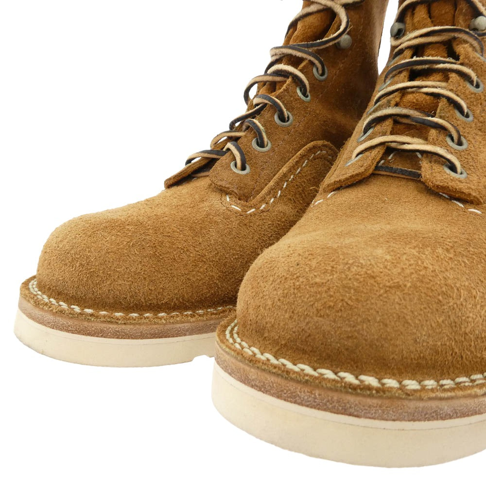 WESCO ウエスコ Custom Jobmaster Roughout カスタムジョブマスター 7インチ ラフアウト セミレーストゥ ブーツ ブラウン系 イエロー系 US7.5E【中古】