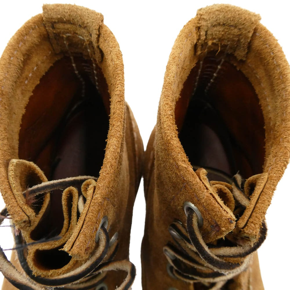 WESCO ウエスコ Custom Jobmaster Roughout カスタムジョブマスター 7インチ ラフアウト セミレーストゥ ブーツ ブラウン系 イエロー系 US7.5E【中古】