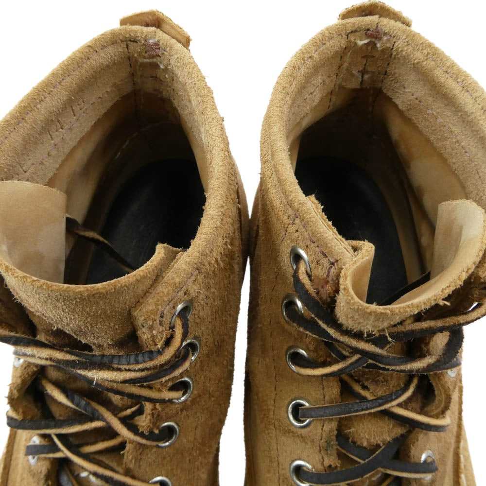 WESCO ウエスコ Custom Jobmaster BURLUP ROUGHOUT カスタムジョブマスター 6インチ バーラップラフアウト ブーツ ブラウン系 US7.5E【中古】