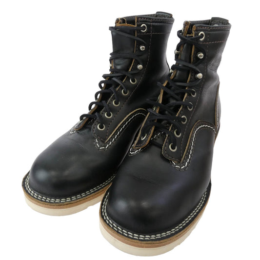 WESCO ウエスコ Custom Jobmaster Horsehide カスタムジョブマスター 7インチ 茶芯 ホースハイド セミレーストゥ ブーツ ブラック系 US7.5E【中古】
