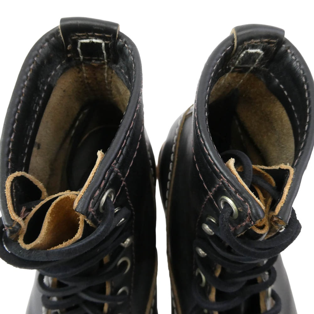 WESCO ウエスコ Custom Jobmaster Horsehide カスタムジョブマスター 7インチ 茶芯 ホースハイド セミレーストゥ ブーツ ブラック系 US7.5E【中古】