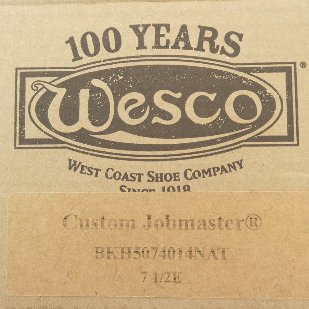 WESCO ウエスコ Custom Jobmaster Horsehide カスタムジョブマスター 7インチ 茶芯 ホースハイド セミレーストゥ ブーツ ブラック系 US7.5E【中古】