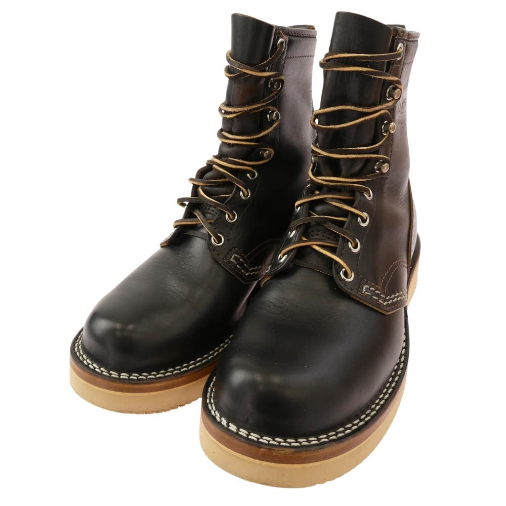 WESCO ウエスコ 2020 Limited Model JOBMASTER 8 ウエスコ ホースハイド ジョブマスター 福禄寿カスタム 8インチ Horween ホーウィン クロムエクセル レザー ブーツ ブラック系 7.5【中古】