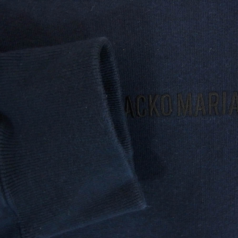 WACKO MARIA ワコマリア HEAVY WEIGHT ヘビー ウェイト フロント バック ロゴ 刺繍 スウェット トレーナー ネイビー系 XL【中古】