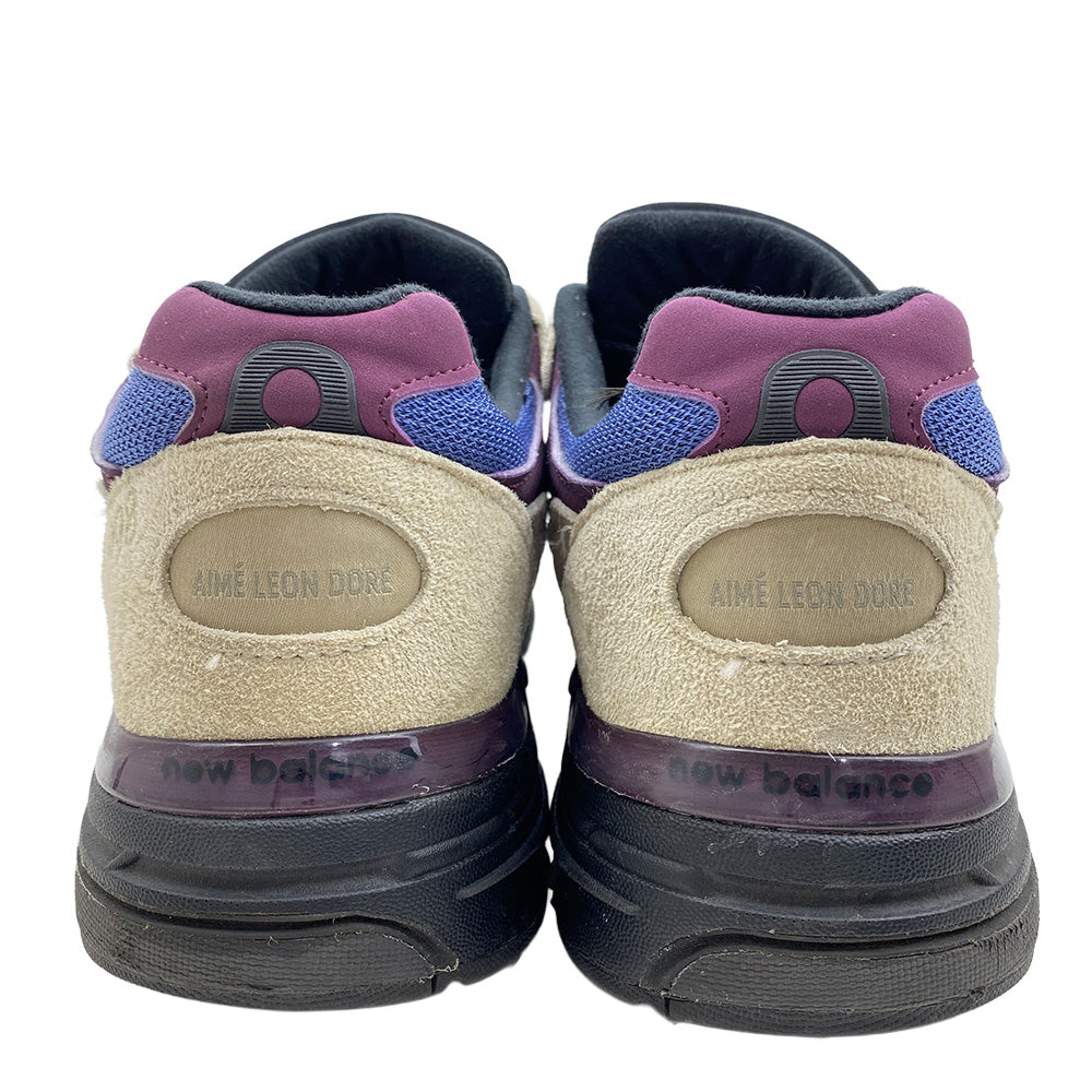 NEW BALANCE ニューバランス MR993ALL × Aime Leon Dore エメレオンドレ 993 Taupe トープ ローカットスニーカー ベージュ系 ブラック系 28cm【中古】