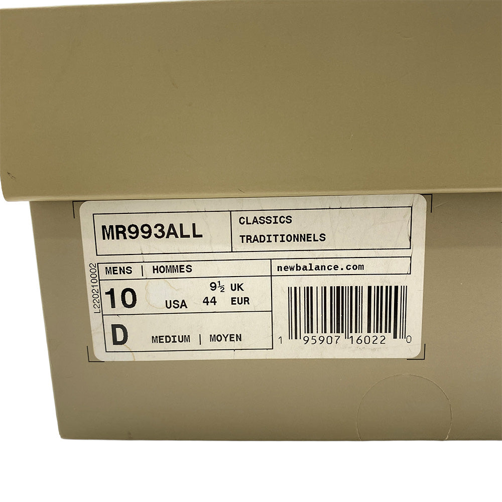 NEW BALANCE ニューバランス MR993ALL × Aime Leon Dore エメレオンドレ 993 Taupe トープ ローカットスニーカー ベージュ系 ブラック系 28cm【中古】