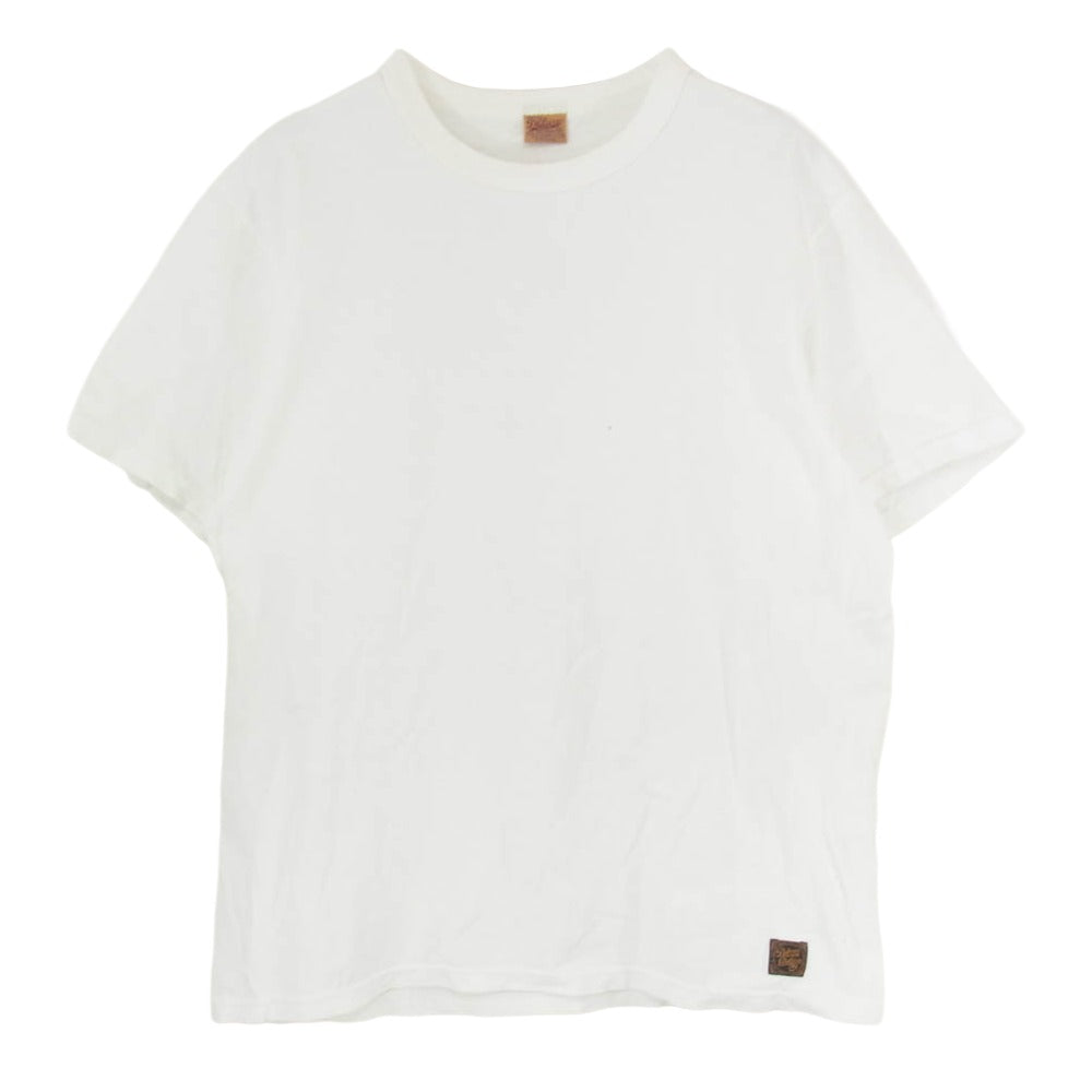 DELUXE デラックス コットン 丸首 クルーネック ショートスリーブ 半袖 Tシャツ ホワイト系 XL【中古】