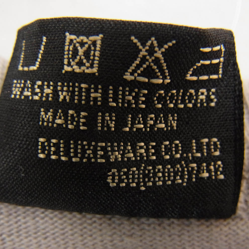 DELUXE デラックス コットン クルーネック 丸首 ショートスリーブ 半袖 Tシャツ グレー系 L【中古】