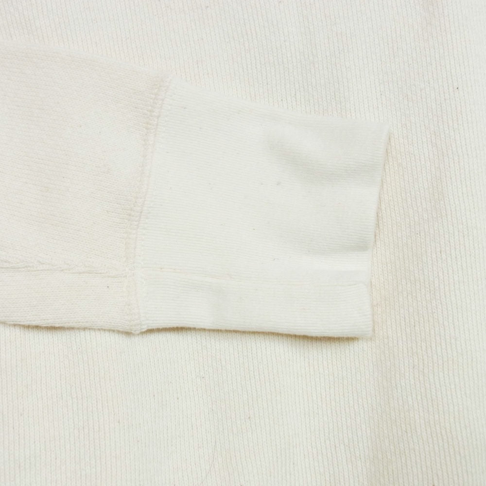 DELUXE デラックス THERMAL PLAIN ミリタリー サーマル 長袖 Tシャツ ホワイト オフホワイト系 L【中古】
