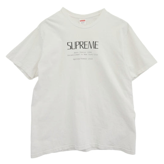 Supreme シュプリーム 20SS Anno Domini Tee 半袖 Tシャツ ホワイト系 L【中古】
