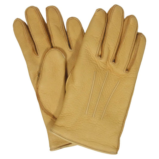 DELUXE デラックス DEER LEATHER GLOVE レザー 手袋 グローブ ベージュ系 L【中古】