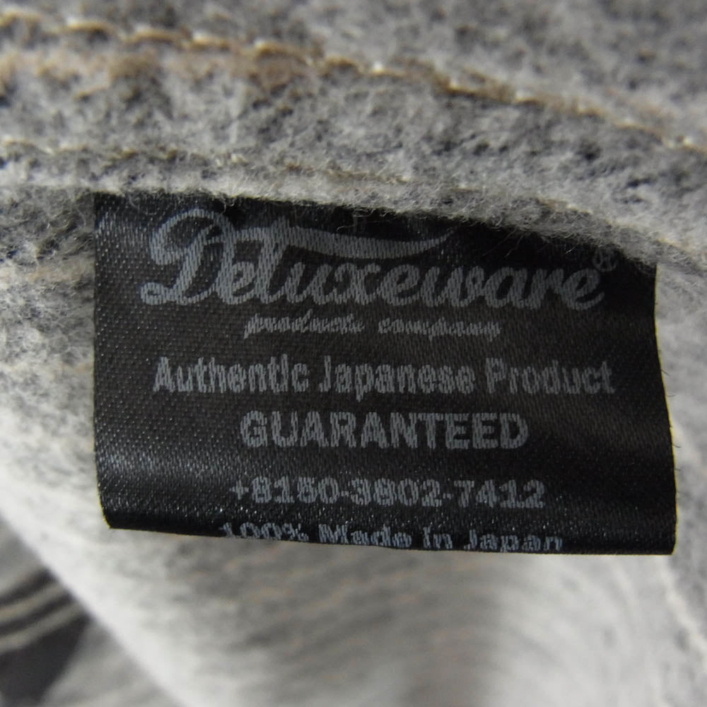 DELUXE デラックス ヒッコリー ストライプ 長袖 シャツ ブラック系 XL【中古】