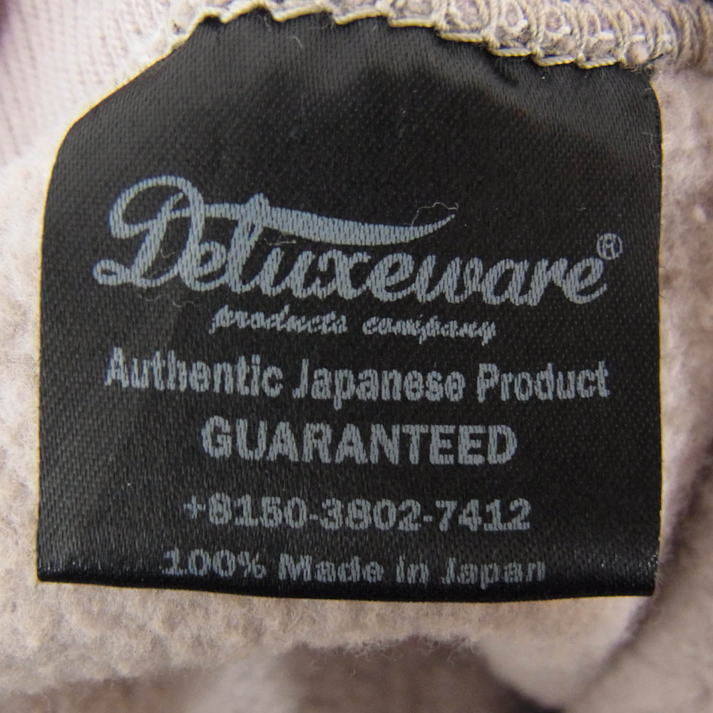 DELUXE デラックス コットン ヘンリーネック スウェット グレー系 L【中古】