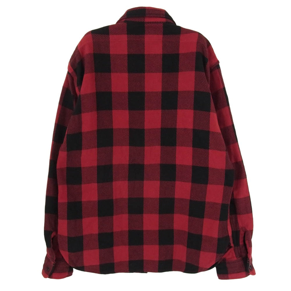 DELUXE デラックス BUFFALO CHECK バッファロー チェック フランネル 長袖 シャツ レッド系 M【中古】