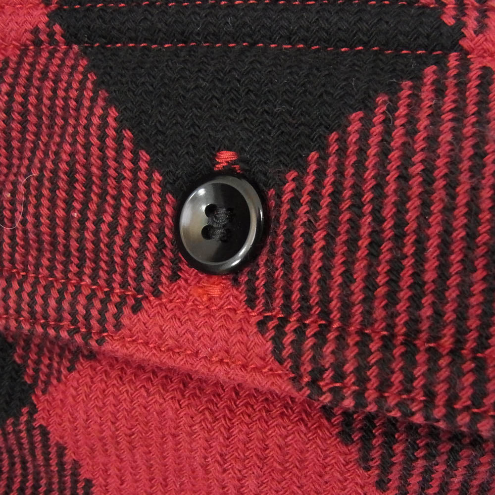 DELUXE デラックス BUFFALO CHECK バッファロー チェック フランネル 長袖 シャツ レッド系 M【中古】
