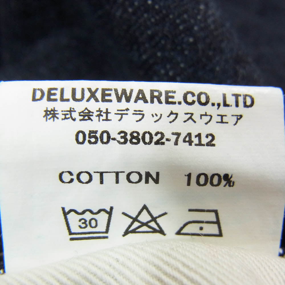 DELUXE デラックス 0187XX NAMAHAGE JEANS なまはげ ジーンズ 青鬼 デニム パンツ インディゴブルー系 38【中古】