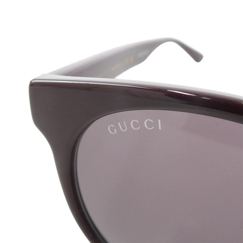 GUCCI グッチ GG1339SK イタリア製 ウェリントン型 アジアンフィット GGメタルロゴ セルフレーム クリングスタイプ サングラス アイウェア エンジ系 54□22-145【中古】