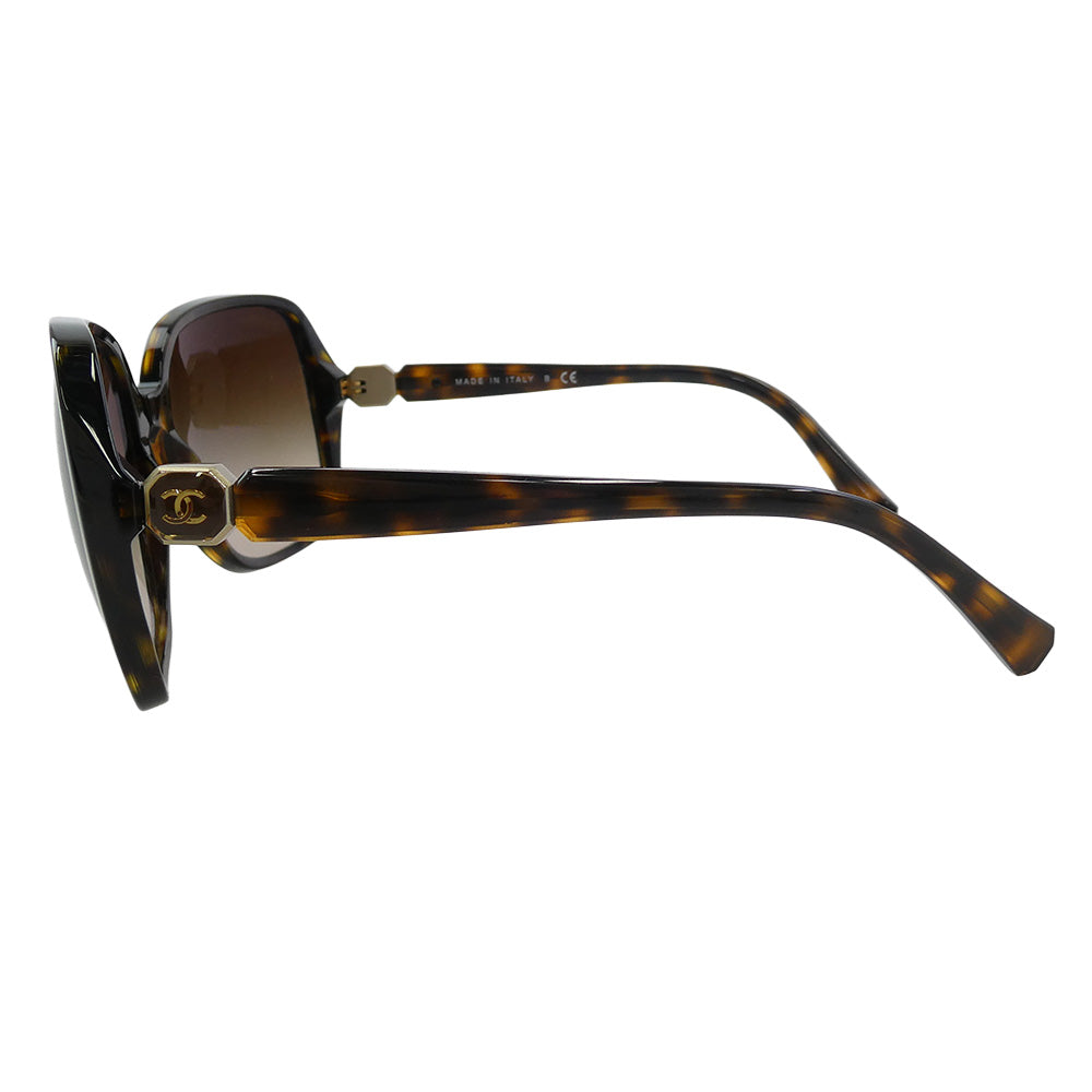 CHANEL シャネル 5284 イタリア製 バタフライ レンズ ココマーク サングラス マーブル ダーク ブラウン ブラウン系 59□17 135【中古】