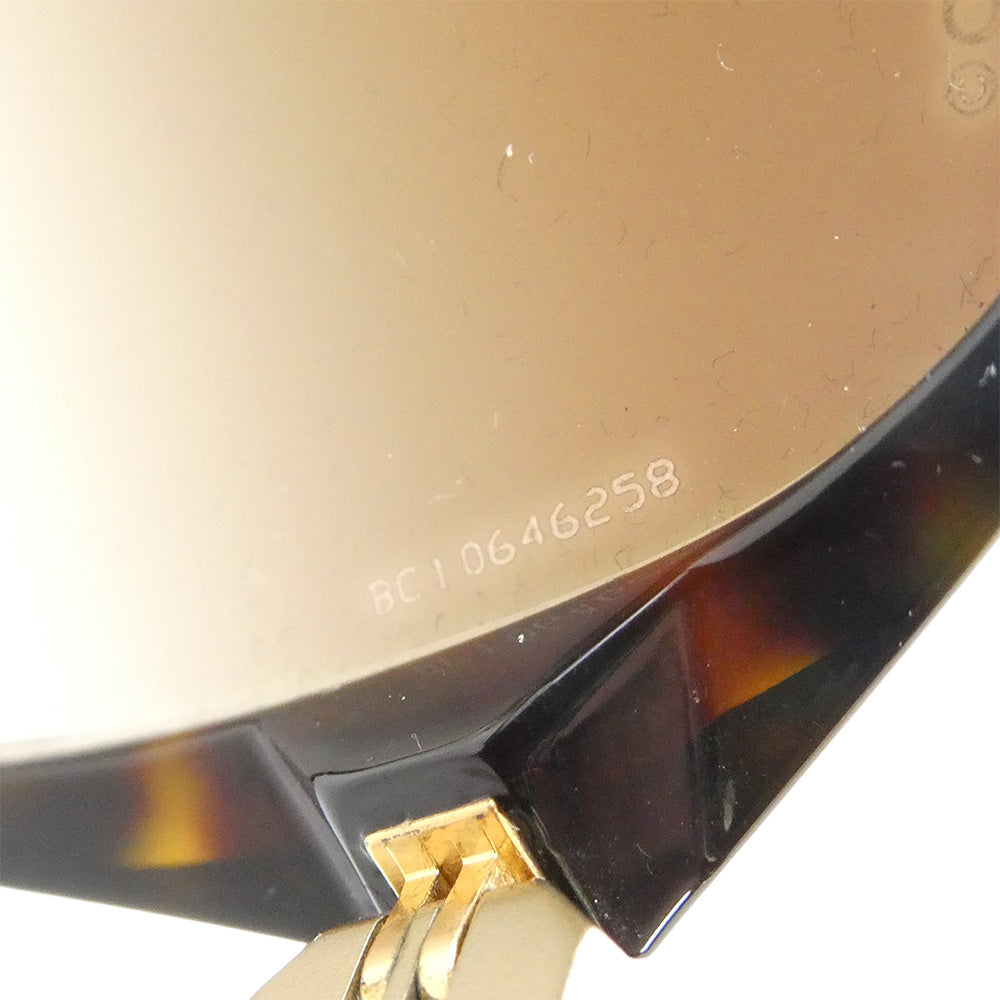 CHANEL シャネル 5284 イタリア製 バタフライ レンズ ココマーク サングラス マーブル ダーク ブラウン ブラウン系 59□17 135【中古】