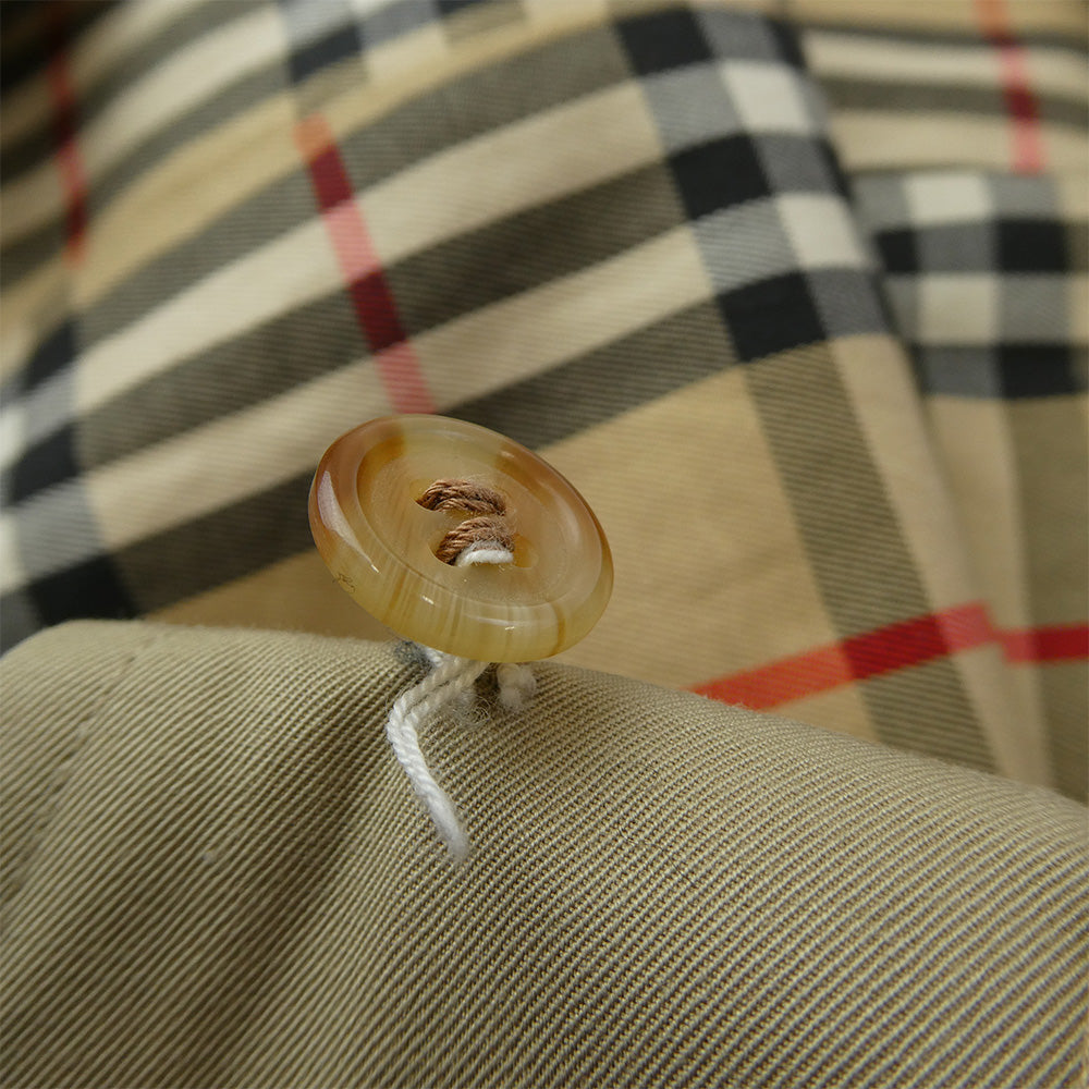 BURBERRY バーバリー C-TK83 Burberrys 90's コットン ステンカラーコート 裏地ノバチェック ベージュ系 11AB3【中古】