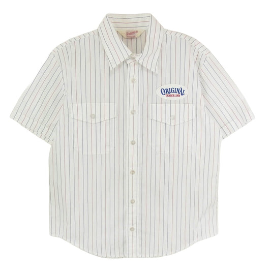 TENDERLOIN テンダーロイン T-WORK SHT U BD S/S ロゴワッペン付き ボタンダウン 半袖 ワークシャツ ホワイト系 S【中古】