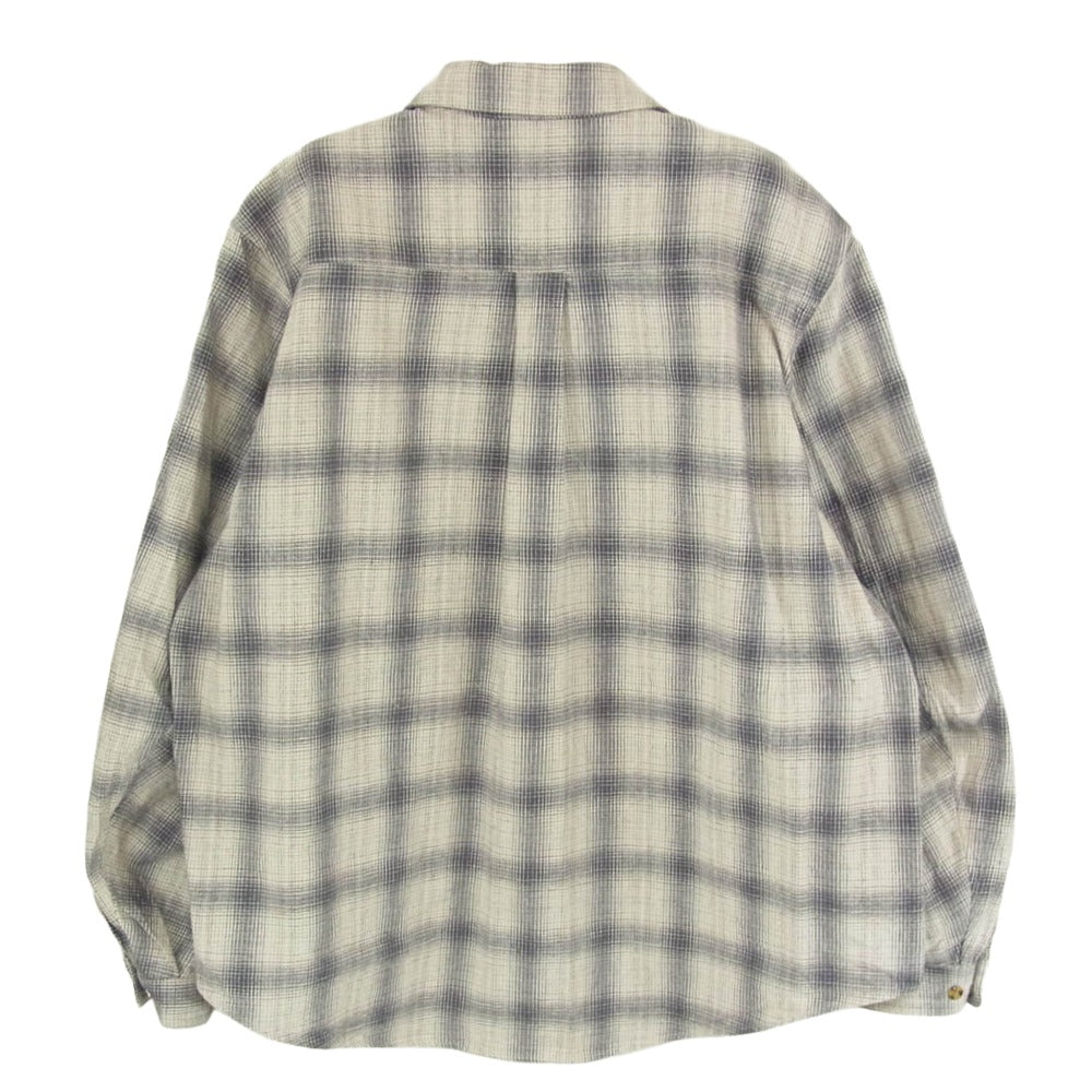 タトゥースタジオヤマダ OMBRE CHECK SHIRTS オンブレ チェック 長袖 シャツ グレー系 M【中古】