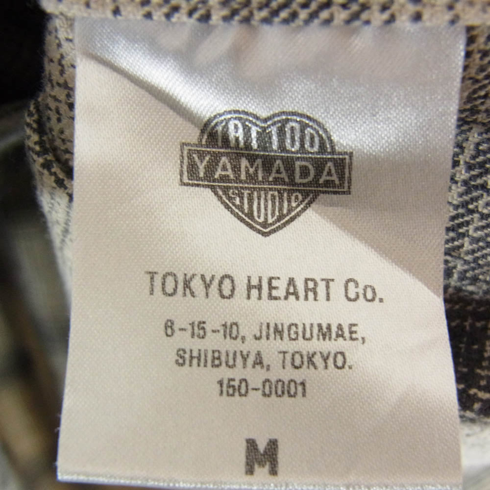 タトゥースタジオヤマダ OMBRE CHECK SHIRTS オンブレ チェック 長袖 シャツ グレー系 M【中古】