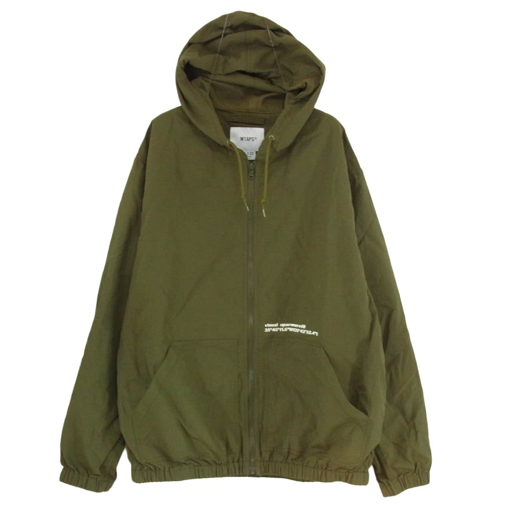 WTAPS ダブルタップス 22SS 221BRDT-JKM01 SHADOW JACKET NYLON TAFFETA シャドウジャケット ナイロン タフタ カーキ系 X03【中古】