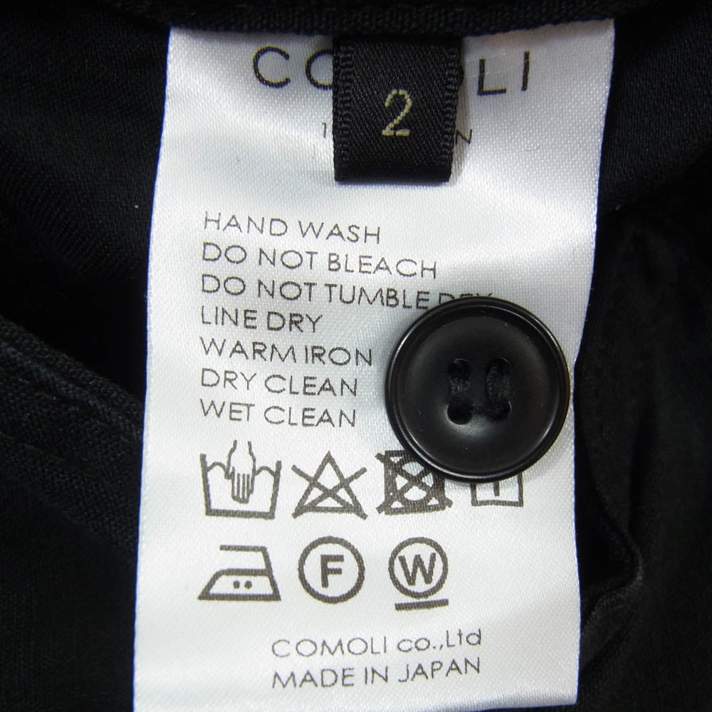 COMOLI コモリ 21SS T01-03014 リネン B.D.U. パンツ ６ポケット 麻 カーゴパンツ ブラック系 2【中古】