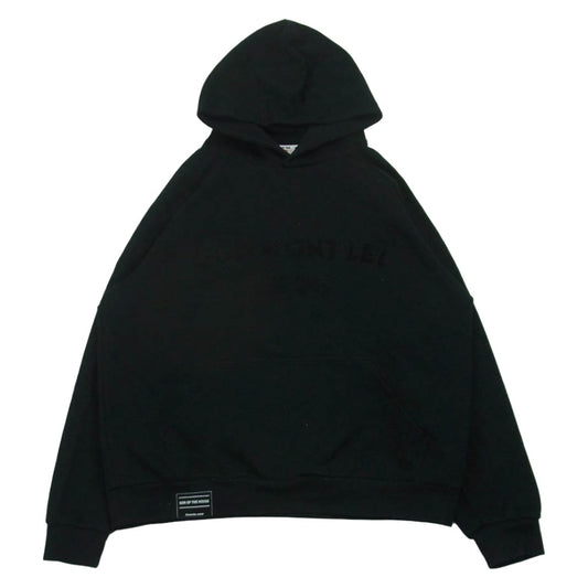 SON OF THE CHEESE サノバチーズ SC2310-CT06 GOD WONT LET ME DIE Hoodie フロッキープリント プルオーバー フーディー パーカー ブラック系 M【中古】