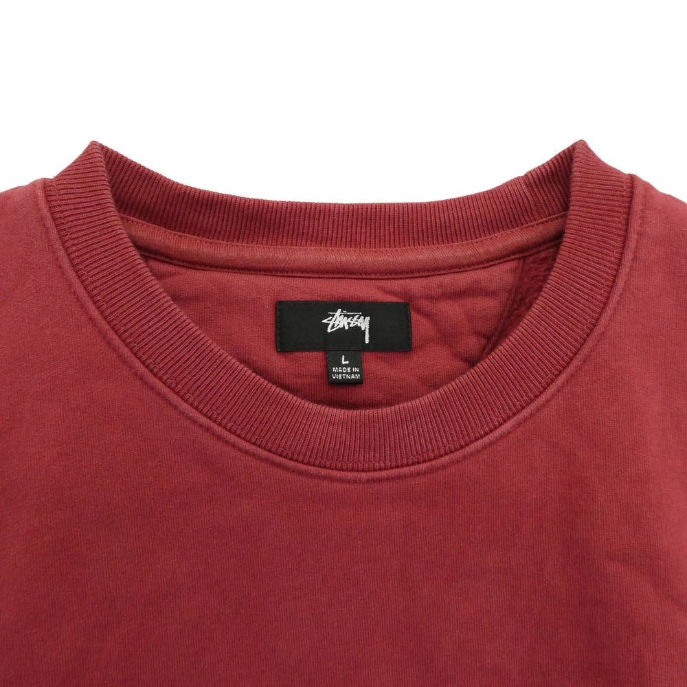 STUSSY ステューシー スウェット ロゴ ベスト ボルドー エンジ系 L【中古】
