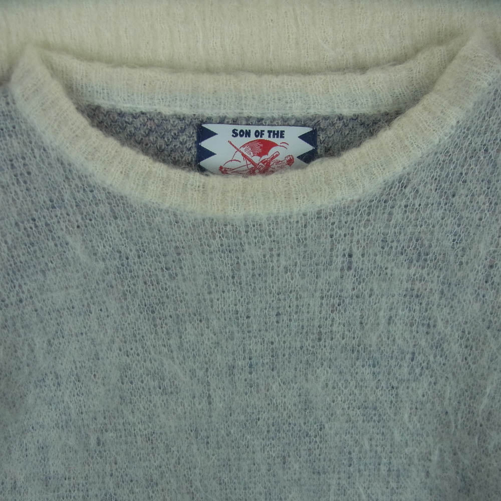 SON OF THE CHEESE サノバチーズ 21AW SC2120-KN01 Water KNIT モヘア ニット グレー系 ライトブルー系 M【中古】
