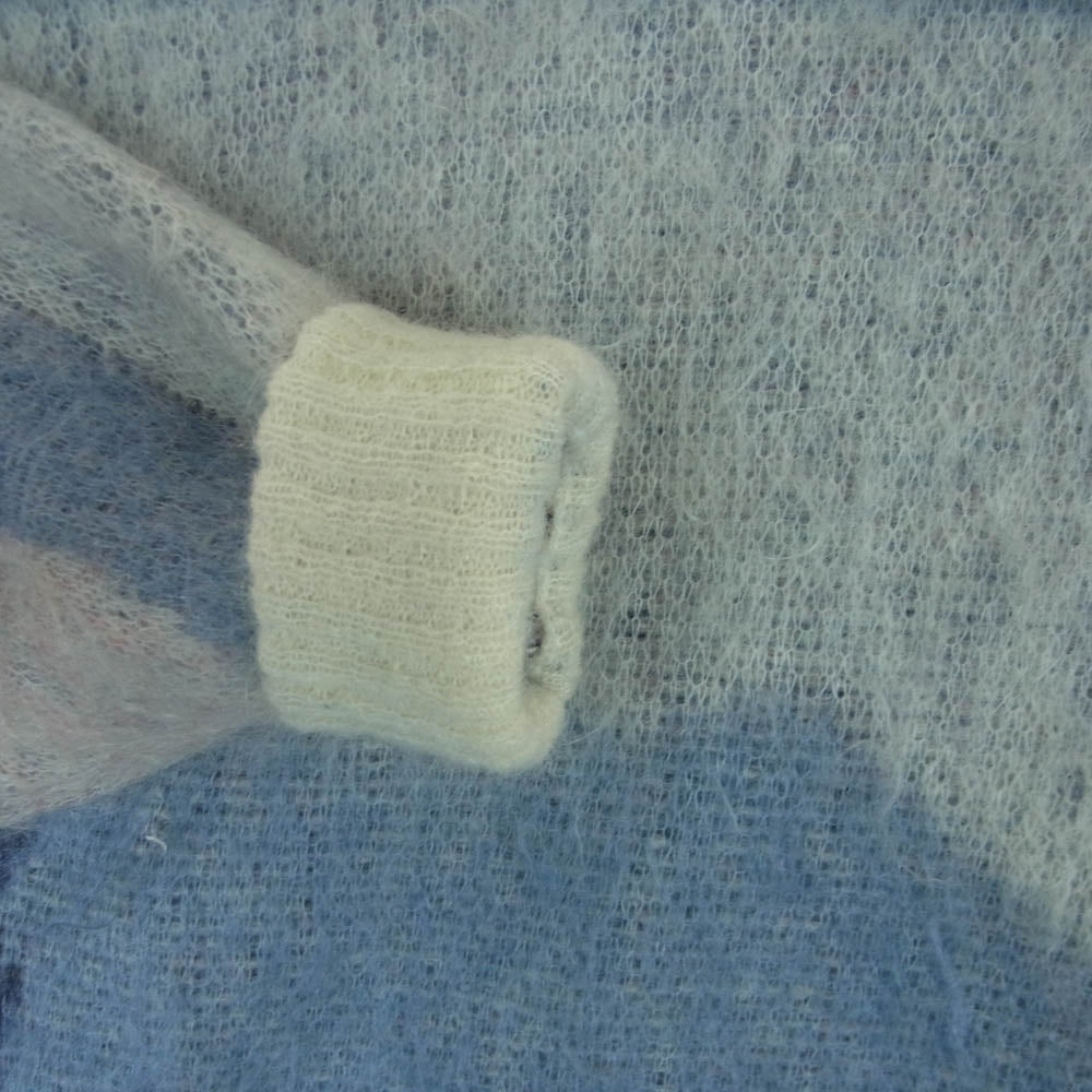SON OF THE CHEESE サノバチーズ 21AW SC2120-KN01 Water KNIT モヘア ニット グレー系 ライトブルー系 M【中古】