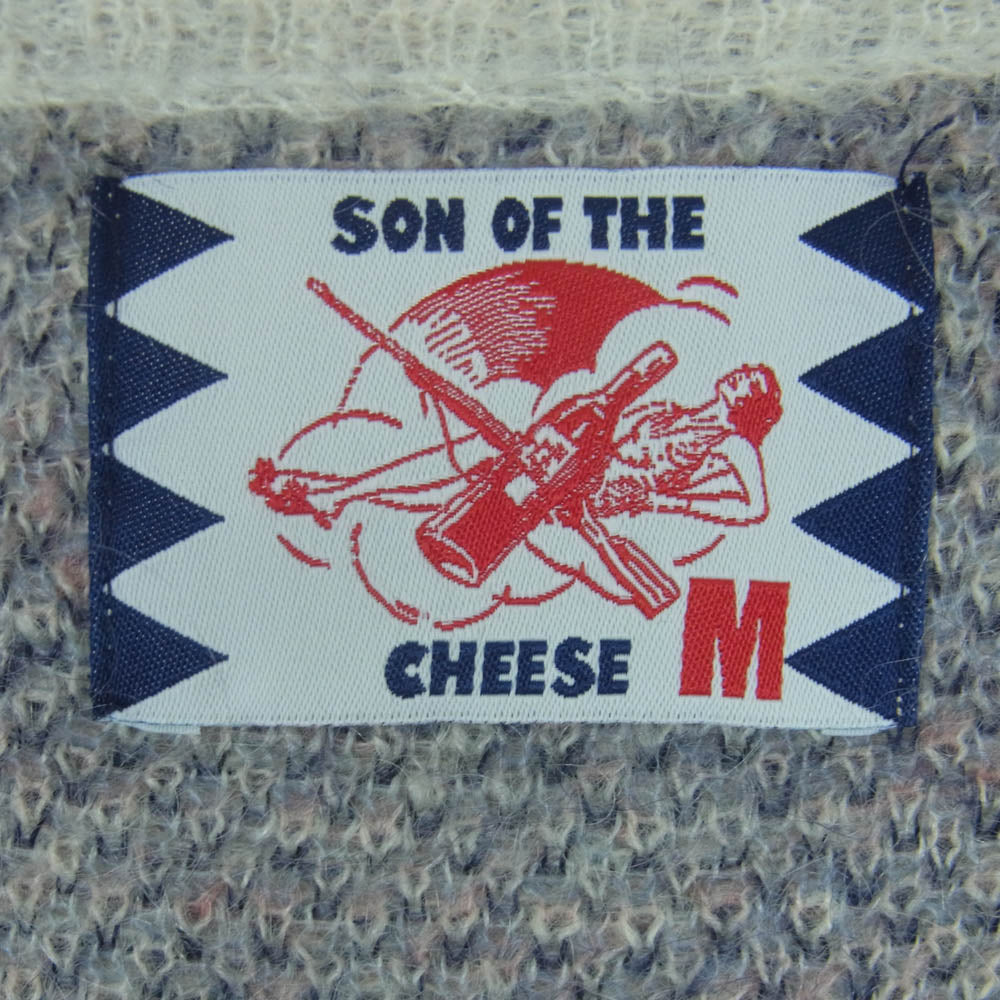 SON OF THE CHEESE サノバチーズ 21AW SC2120-KN01 Water KNIT モヘア ニット グレー系 ライトブルー系 M【中古】