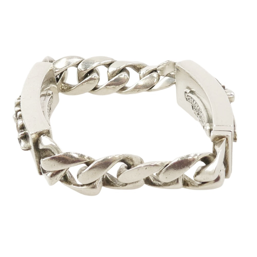 CHROME HEARTS クロムハーツ（原本無） ID DBL FLRL DGGR ダブル ID フローラルクロス ダガー クラシックリンク ブレスレット シルバー系【中古】