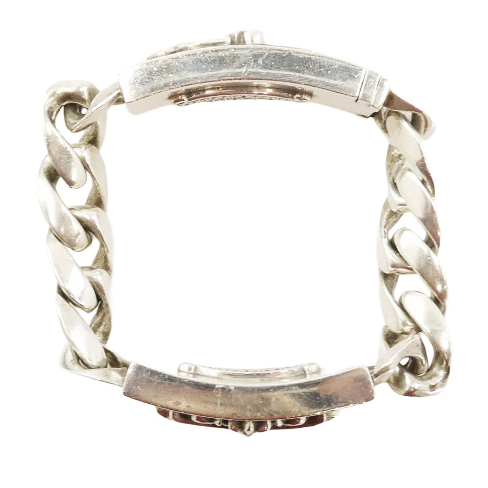 CHROME HEARTS クロムハーツ（原本無） ID DBL FLRL DGGR ダブル ID フローラルクロス ダガー クラシックリンク ブレスレット シルバー系【中古】